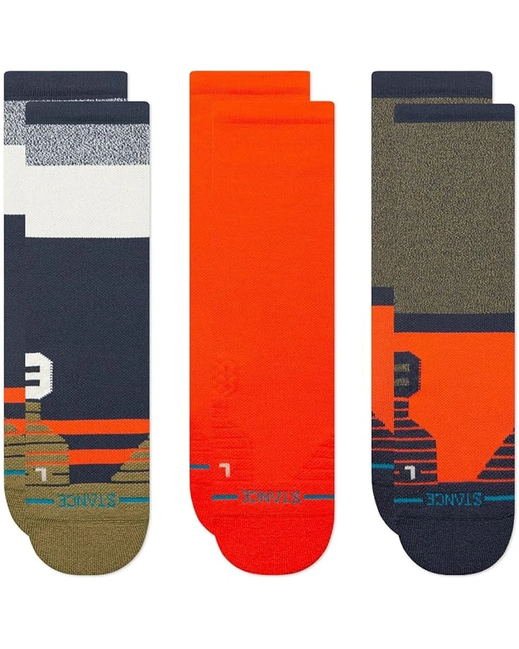 Stance Route Mid Crew 3-Pack | Socks 3 Stance Route Mid Crew 3-Pack | Socks